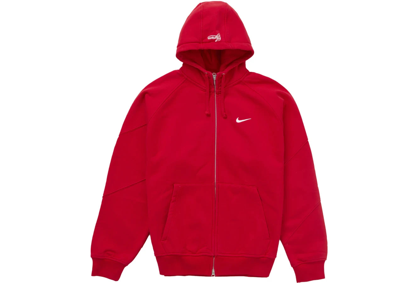 Supreme Nike Zip Up Hooded Sweatshirt Red