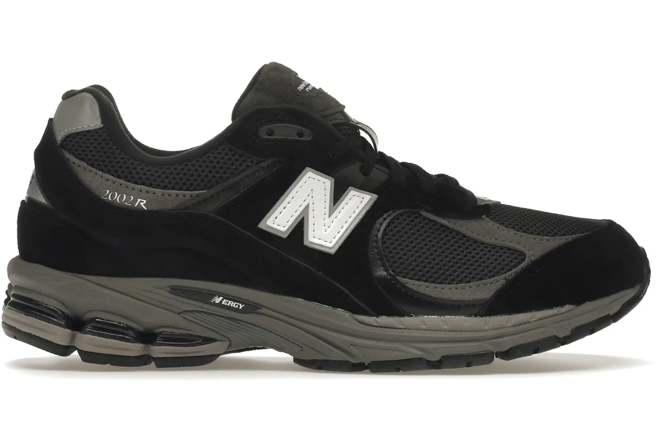 New Balance 2002R Black Dark Grey White