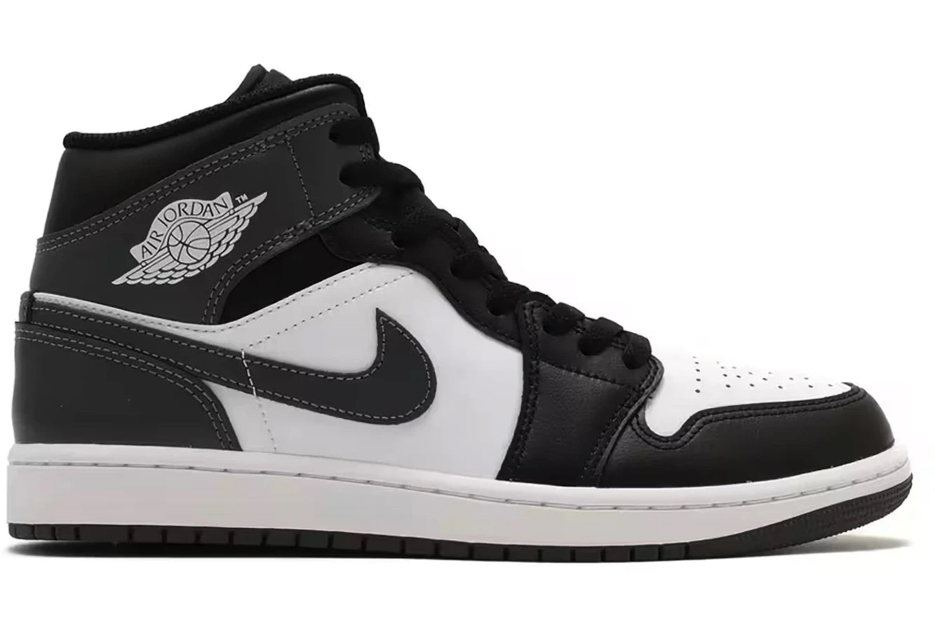 Air Jordan 1 Mid Black White Iron Grey