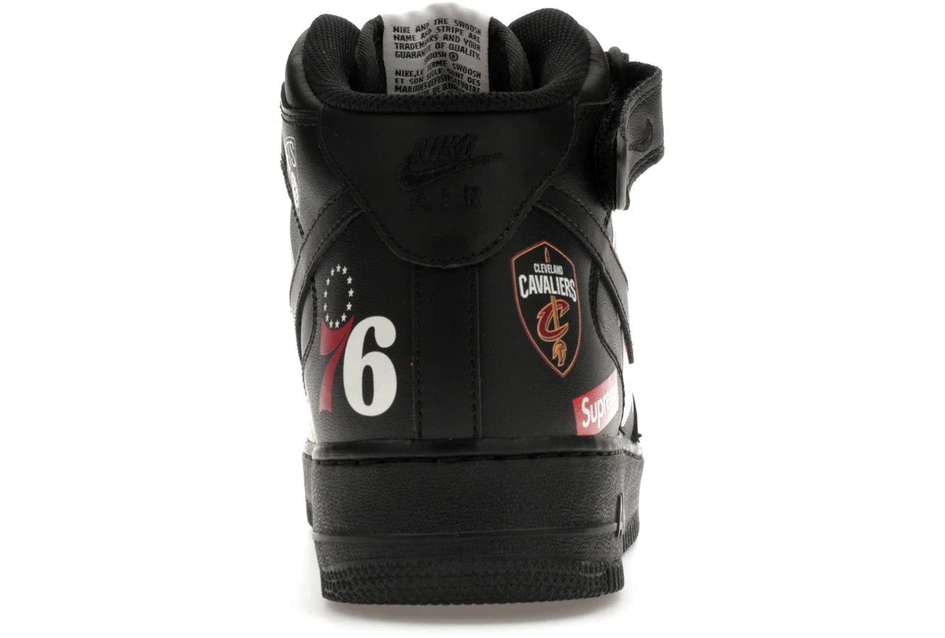 Nike Air Force 1 Mid Supreme NBA Black