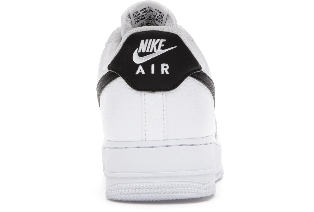 Nike Air Force 1 Low '07 White Black Pebbled Leather