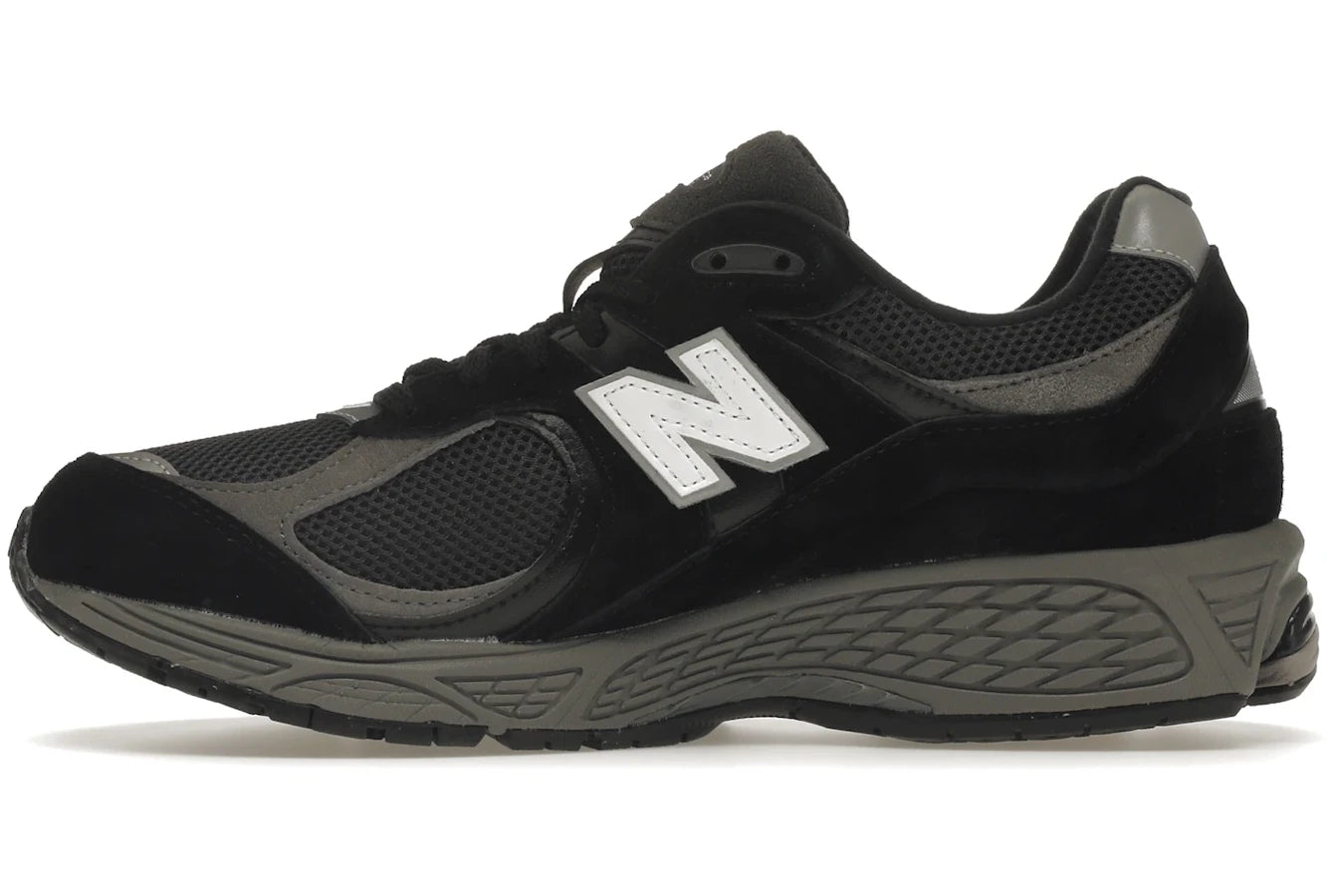 New Balance 2002R Black Dark Grey White