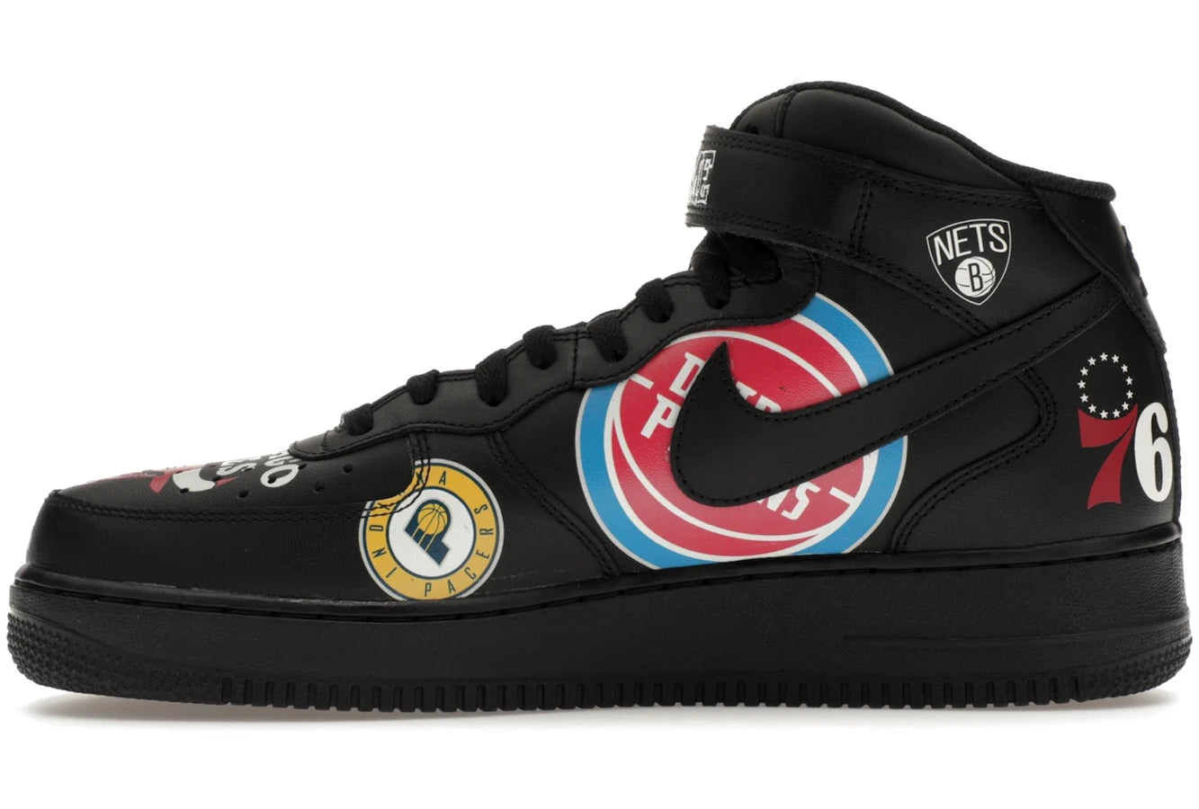 Nike Air Force 1 Mid Supreme NBA Black