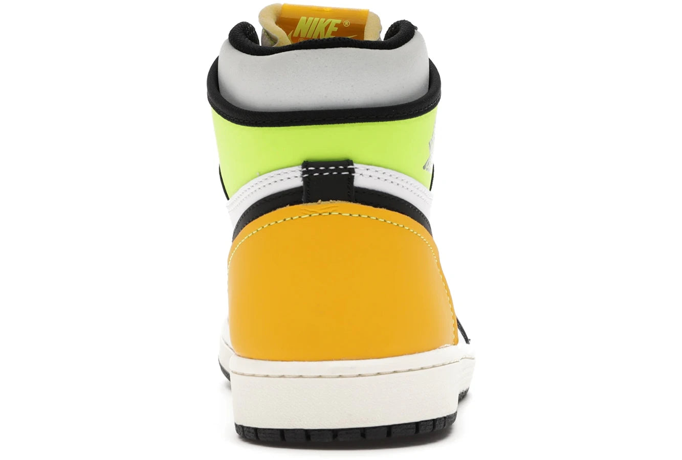 Air Jordan 1 Retro High White Black Volt University Gold