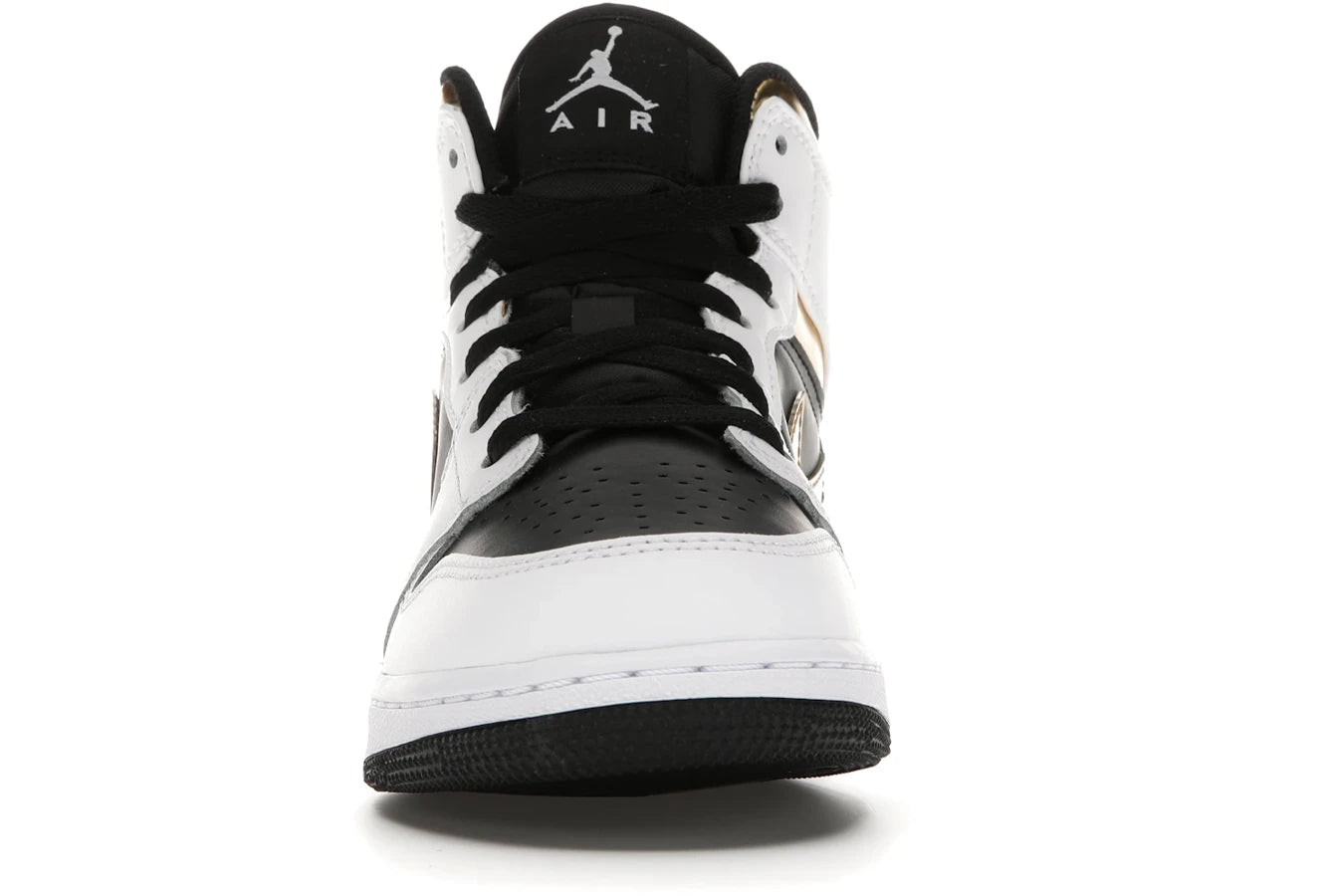 Air Jordan 1 Mid White Gold Black