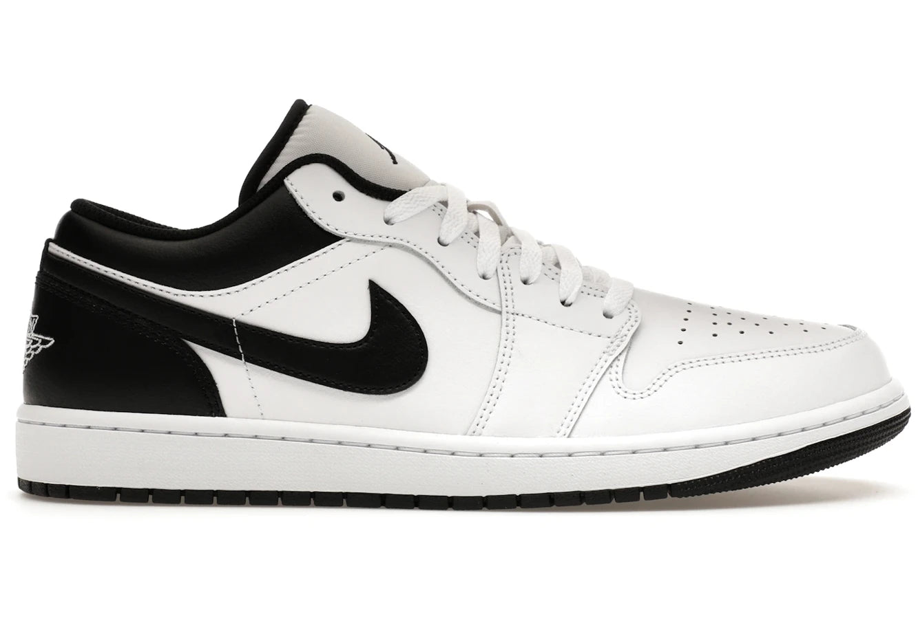 Jordan 1 white with black swoosh best sale