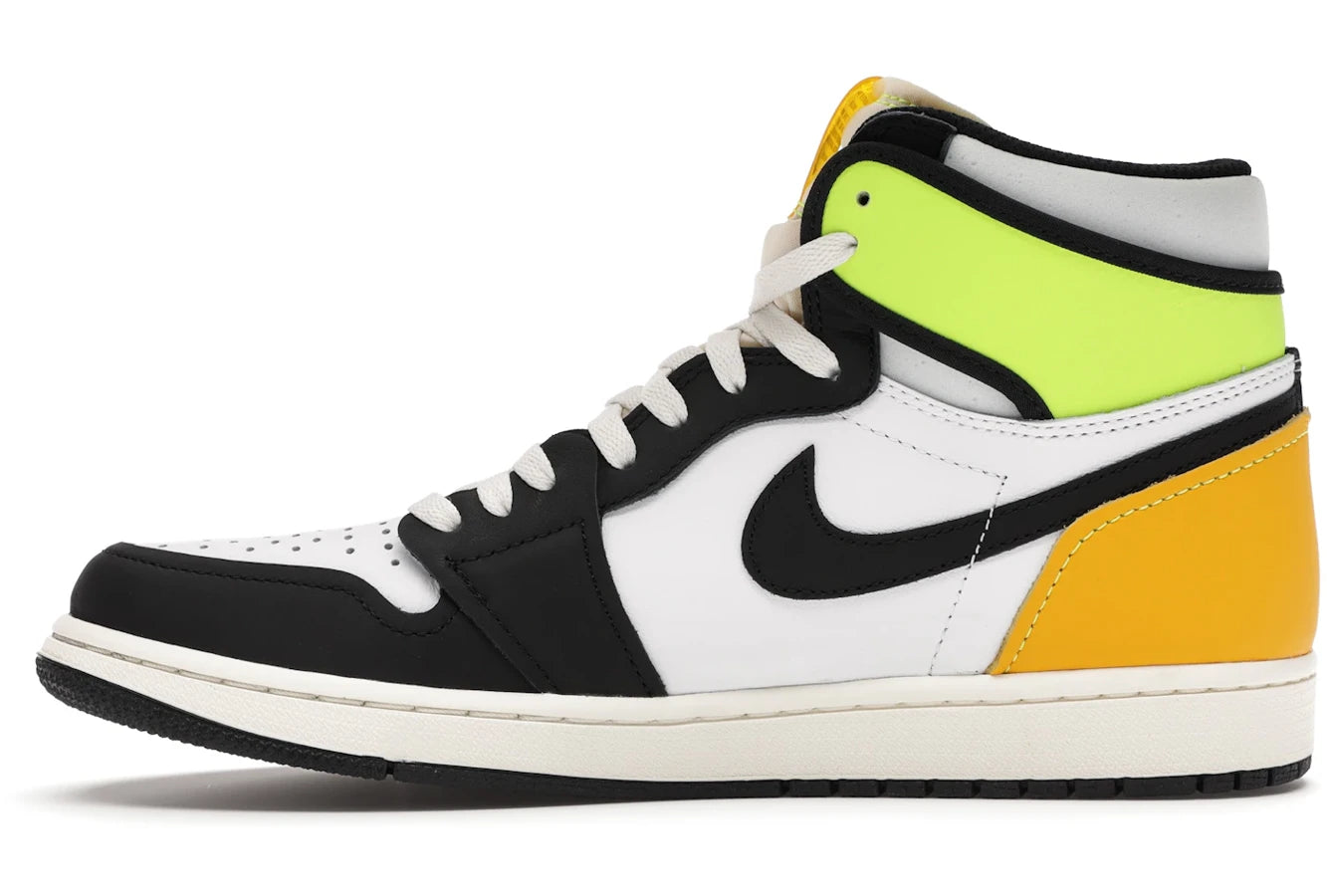 Air Jordan 1 Retro High White Black Volt University Gold