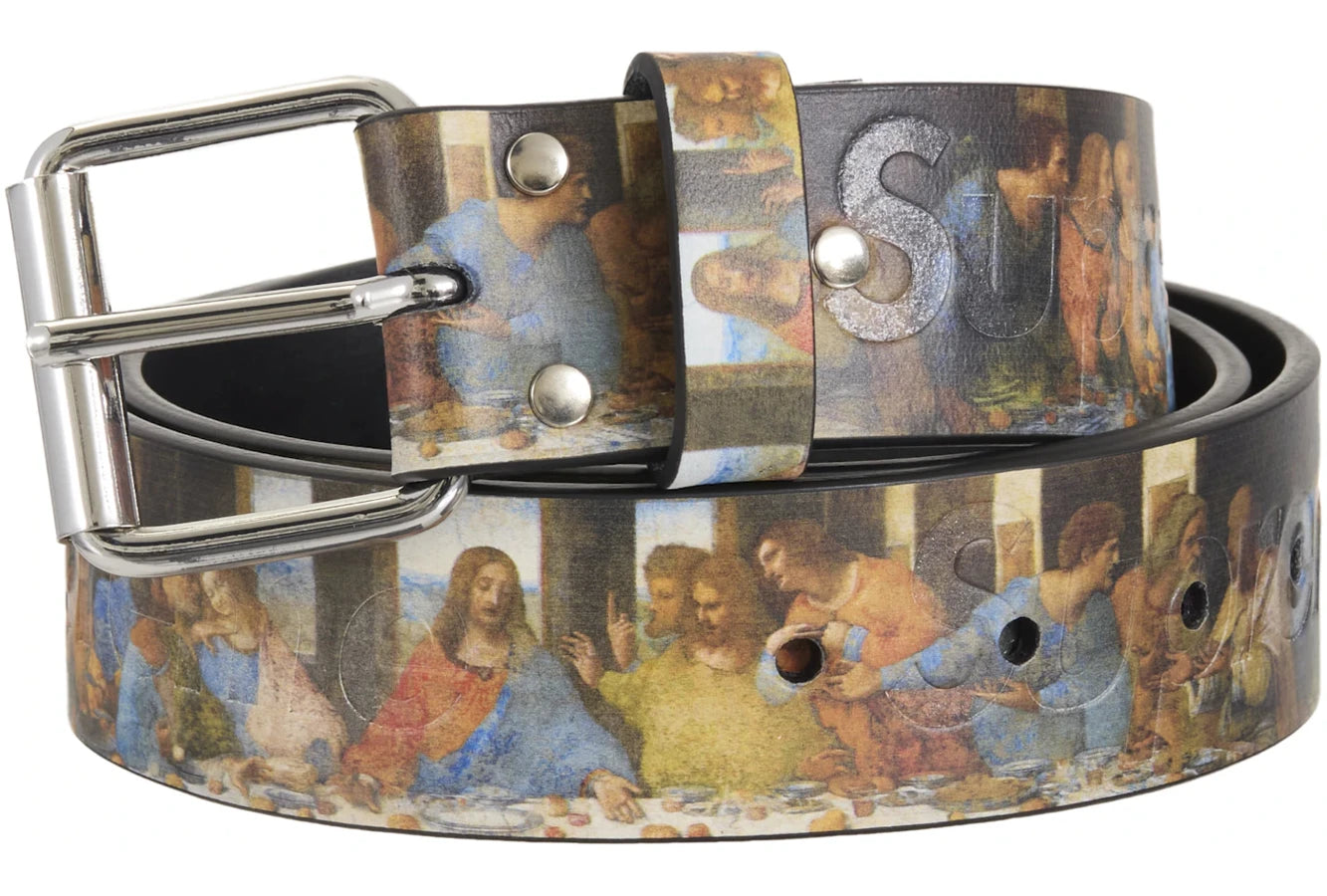 Supreme Last Supper Leather Belt Multicolor