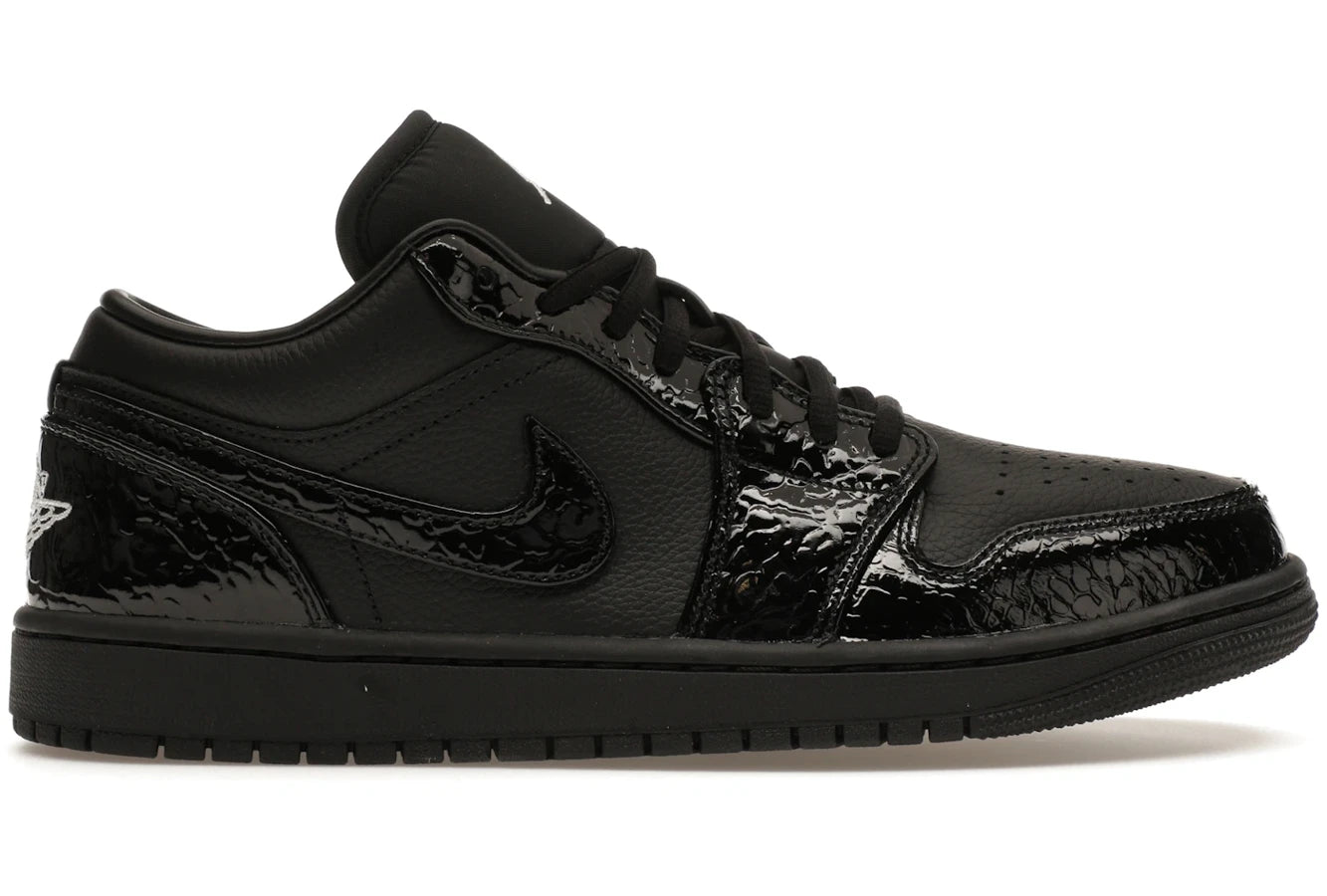 Air Jordan 1 Low SE Patent Elephant Black