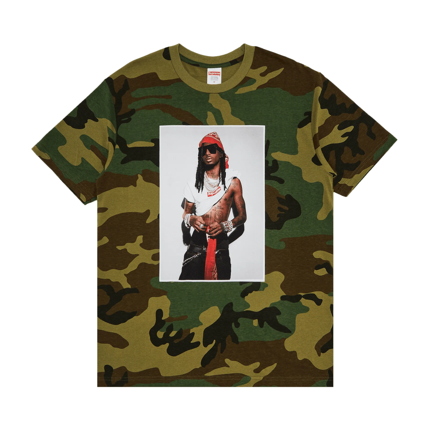Supreme Playboi Carti Tee Woodland Camo