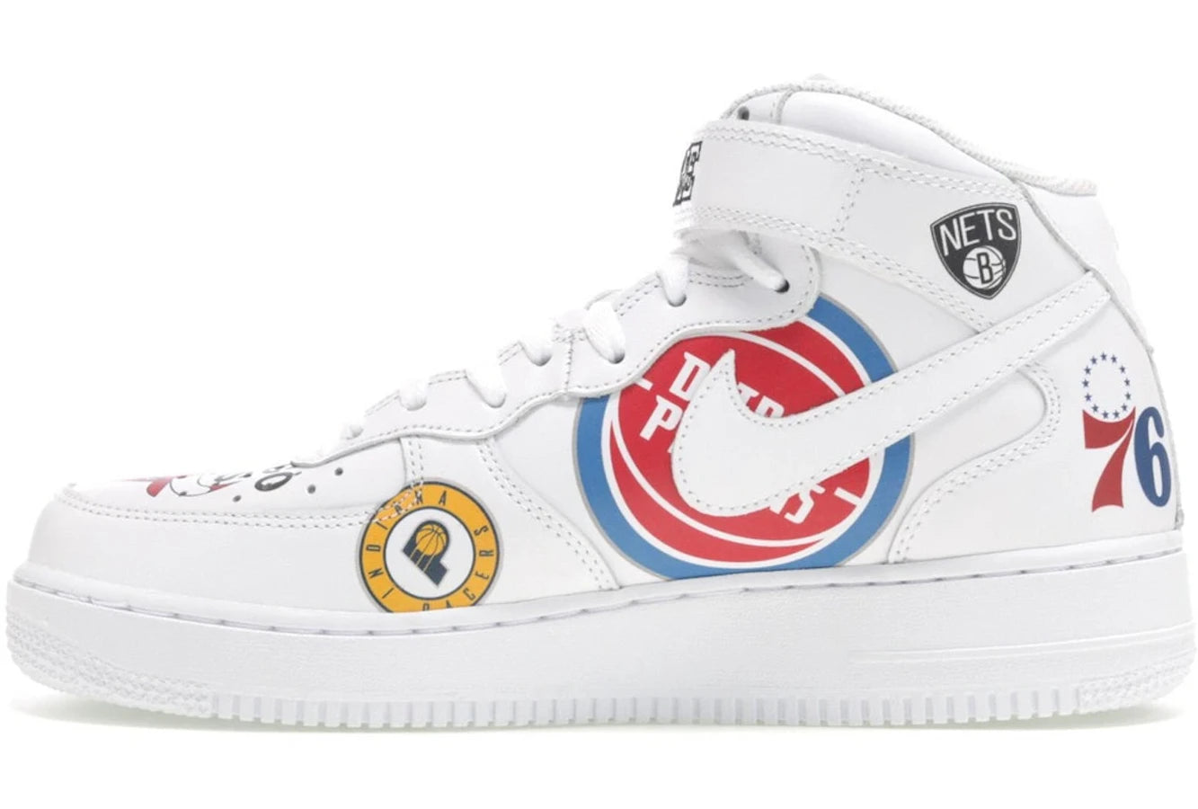 Nike Air Force 1 Mid Supreme NBA White