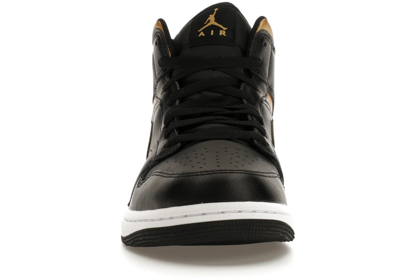 Air Jordan 1 Mid Black Metallic Gold