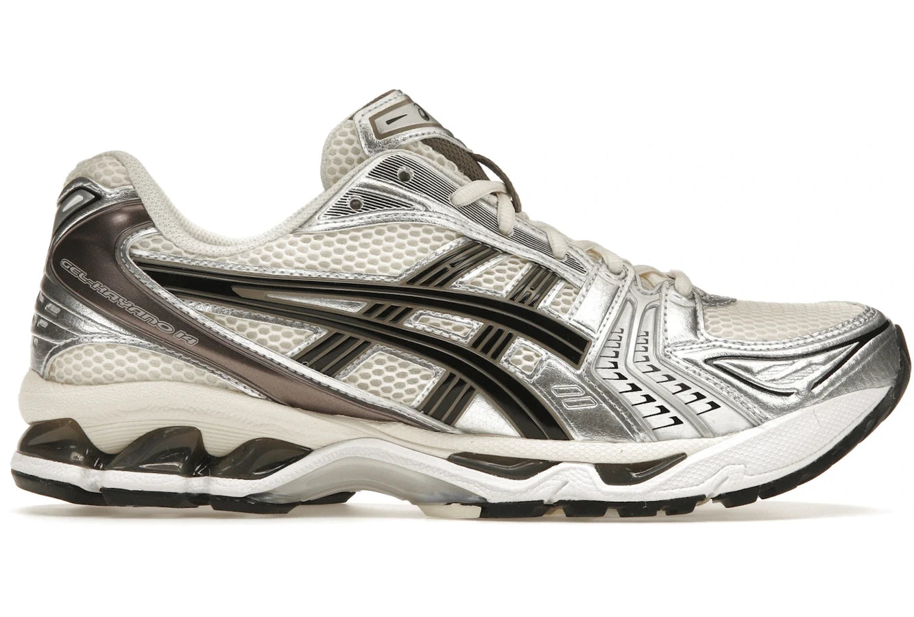 ASICS Gel-Kayano 14 Cream Black Metallic Plum kengät edestä Vuoplug.fi