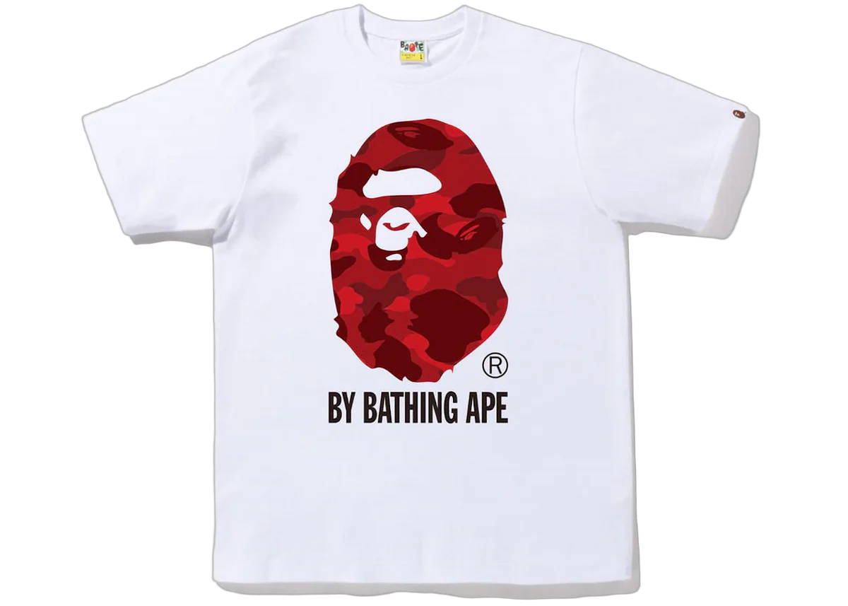 BAPE Color Camo T-Shirt White Red