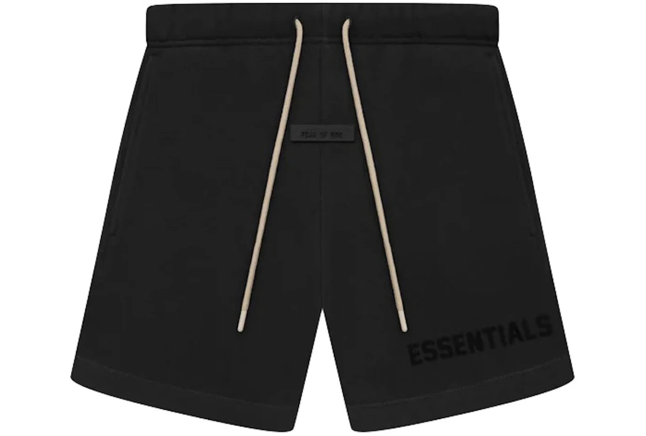 Fear of God Essentials Cream Drawstring Sweatshort Jet Black