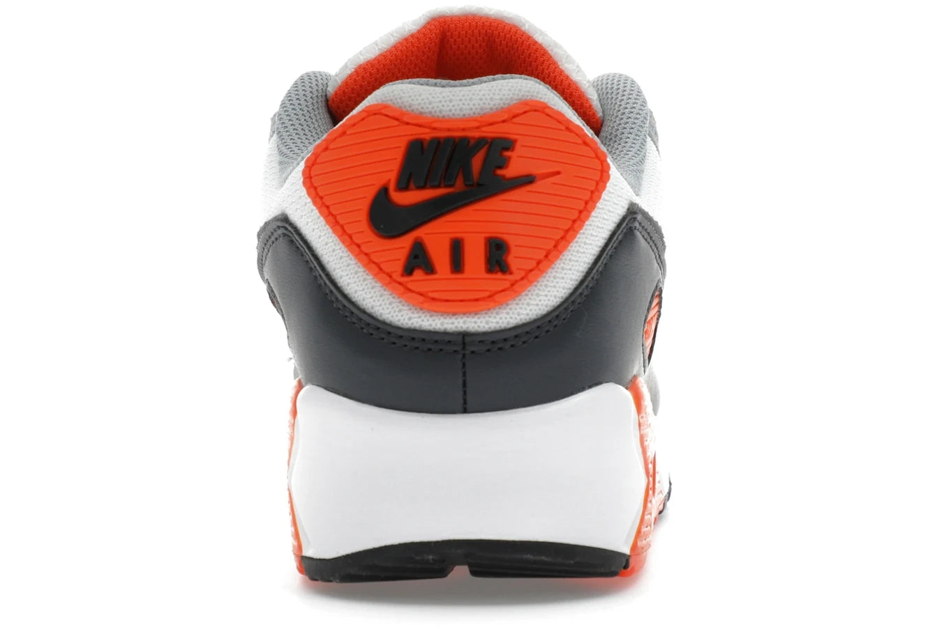 Nike Air Max 90 Summit White Safety Orange Dark Smoke Grey Smoke Grey