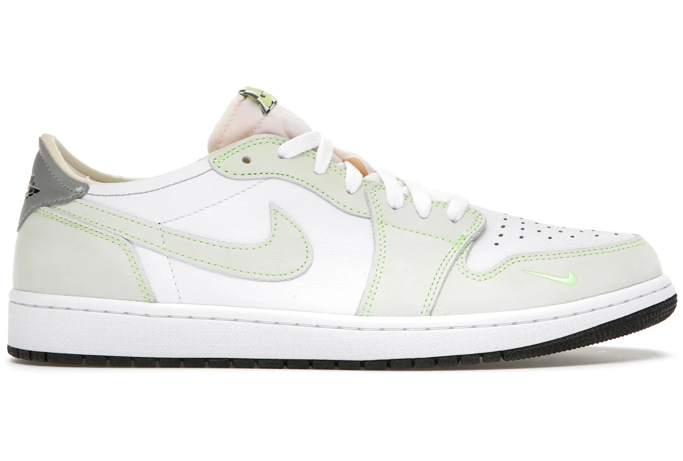 Air Jordan 1 Retro Low White Ghost Green Black