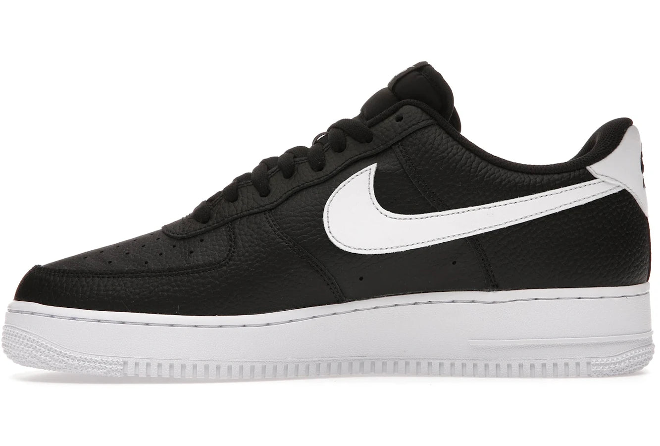 Nike Air Force 1 Low '07 Black White Pebbled Leather