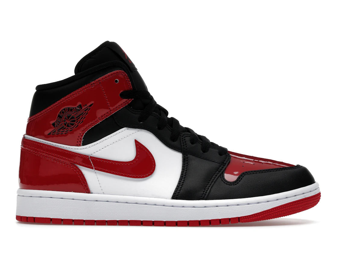 Jordan 1 Mid SE Patent Bred Toe