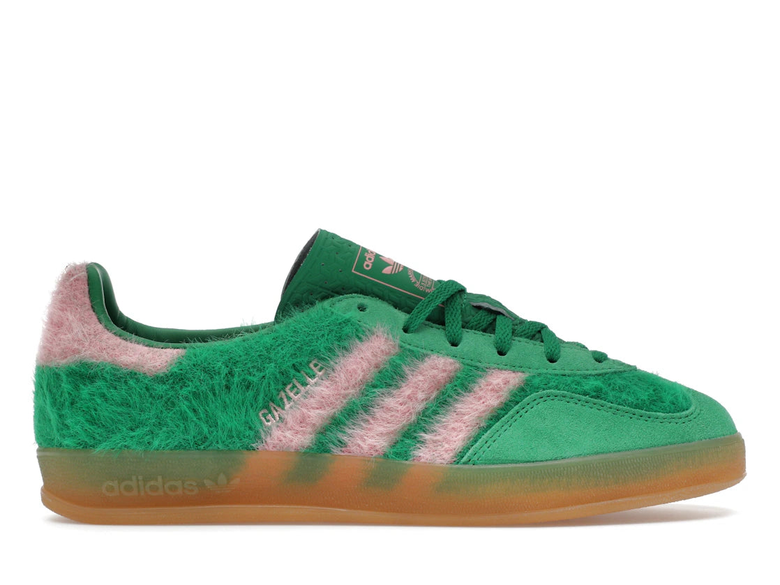 adidas gazelle silver green womens adidas Gazelle Indoor Green Glow Pink (Women's)