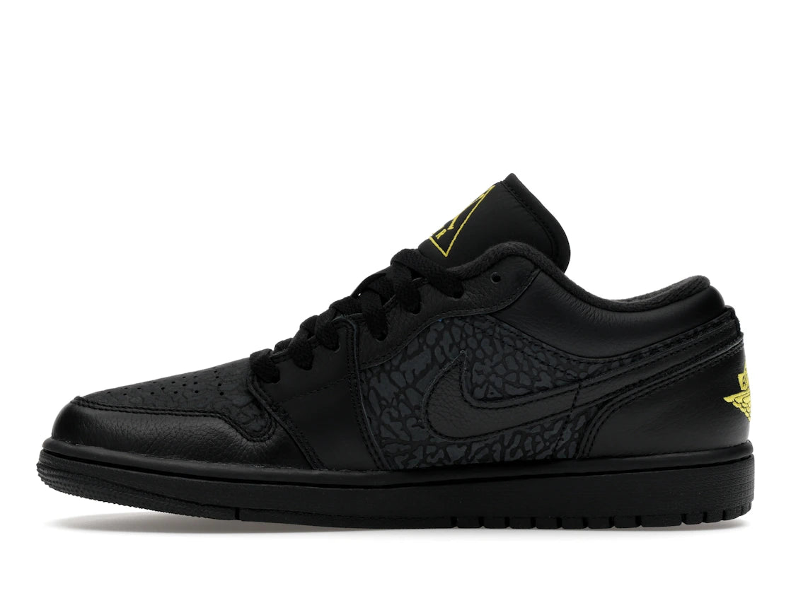 Jordan 1 Low Black Elephant Print