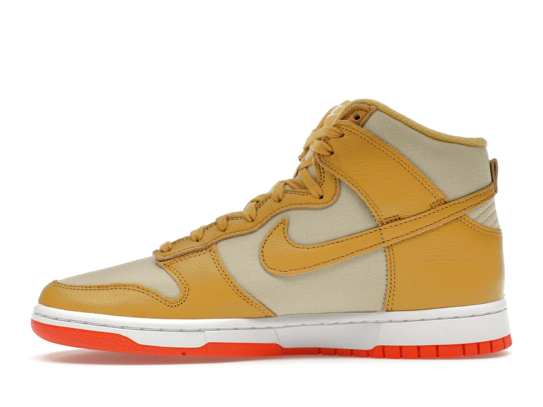 Nike Dunk High Wheat Gold Safety Orange