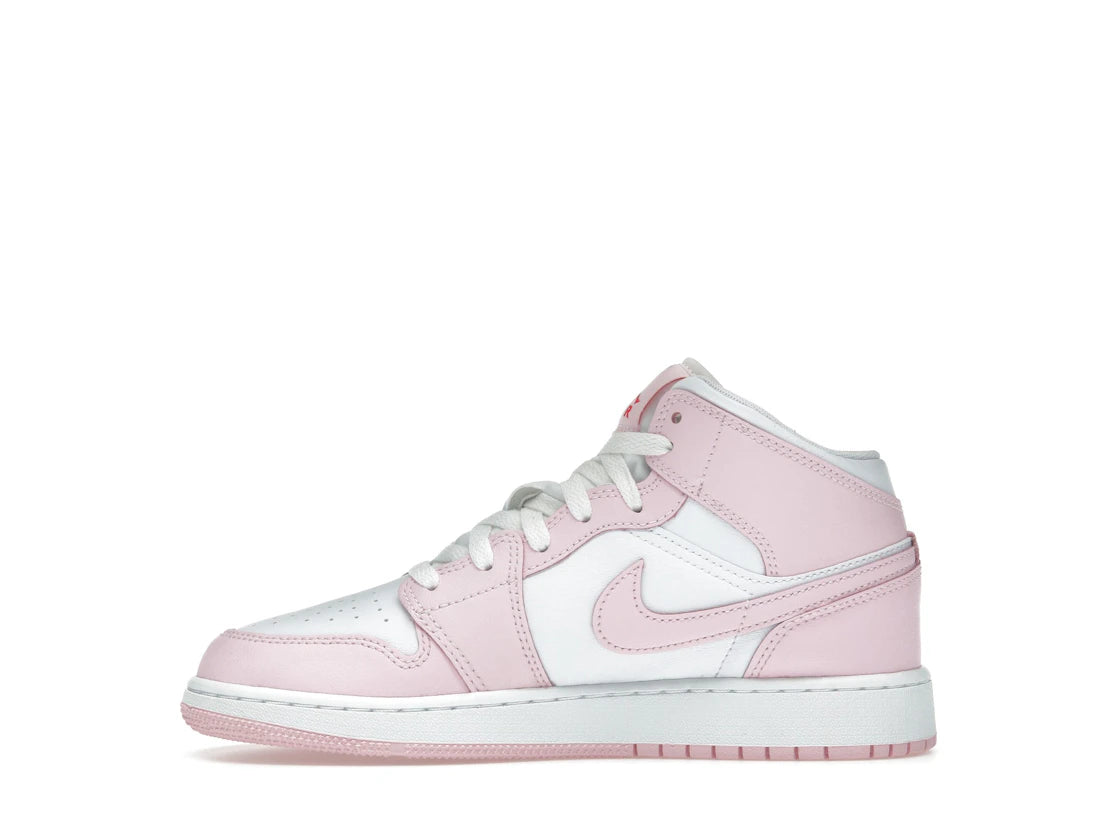 Jordan 1 Mid Pink Foam Fire Red (GS)