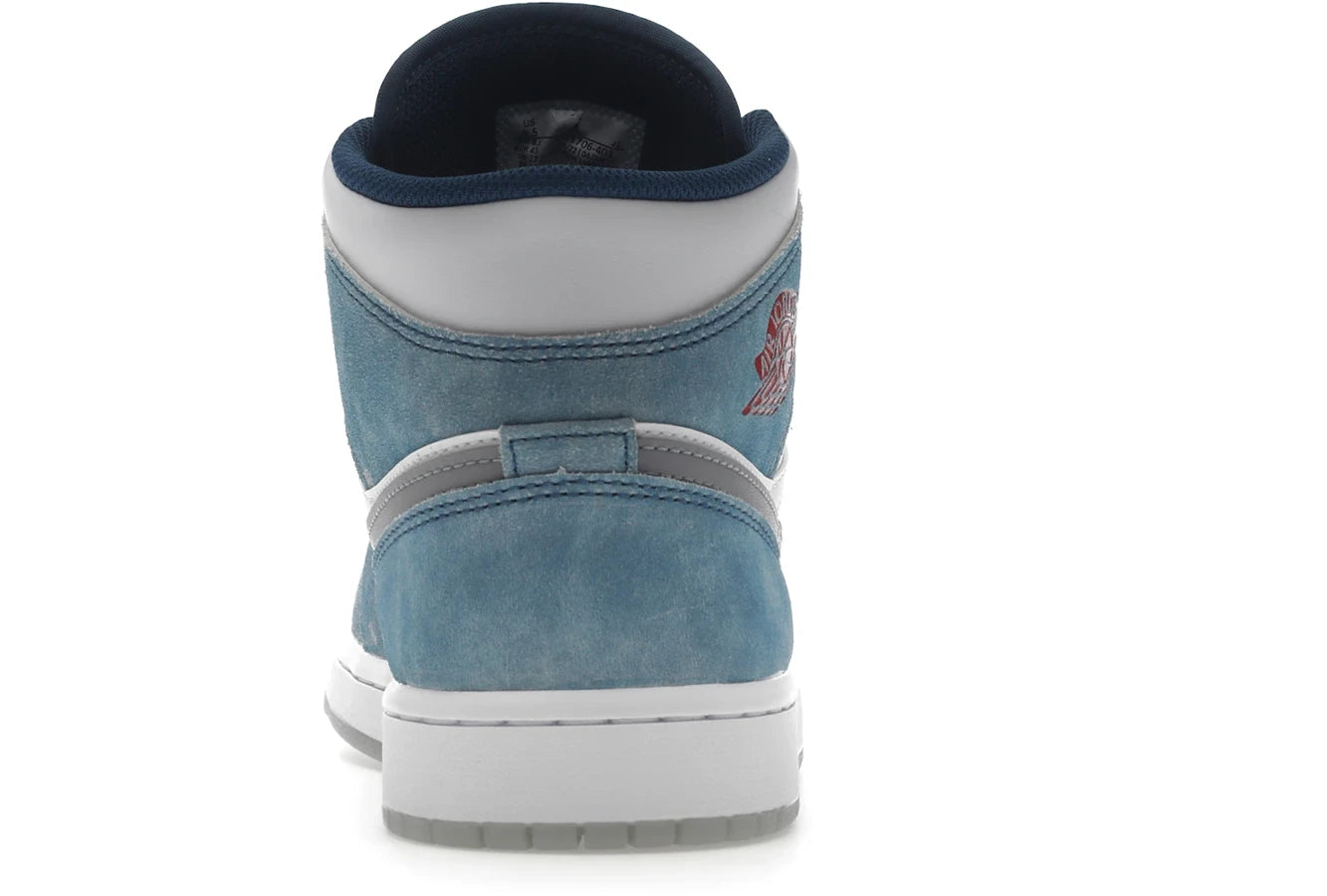 Air Jordan 1 Mid French Blue Fire Red
