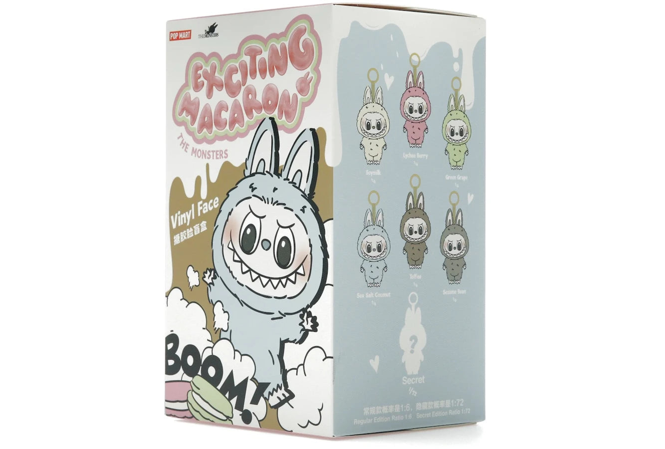 Pop Mart Labubu The Monsters Tasty Macarons Vinyl Plush Pendant Single Blind Box