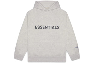 Fear of God Essentials 3D Silicon Applique Pullover Hoodie Heather Oatmeal