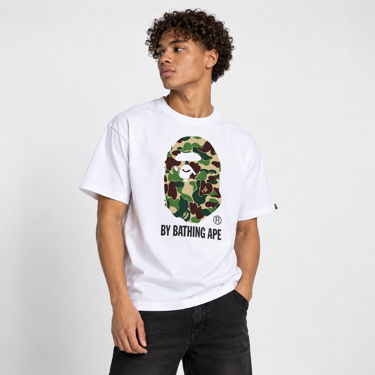 BAPE Color Camo Big Ape Head T-Shirt White Green