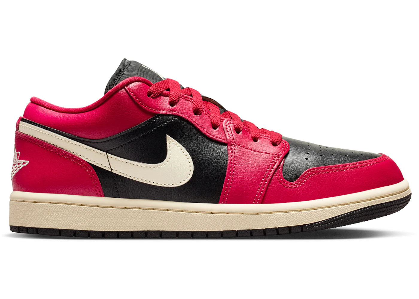 Jordan 1 Low Mystic Hibiscus Black (Women's)