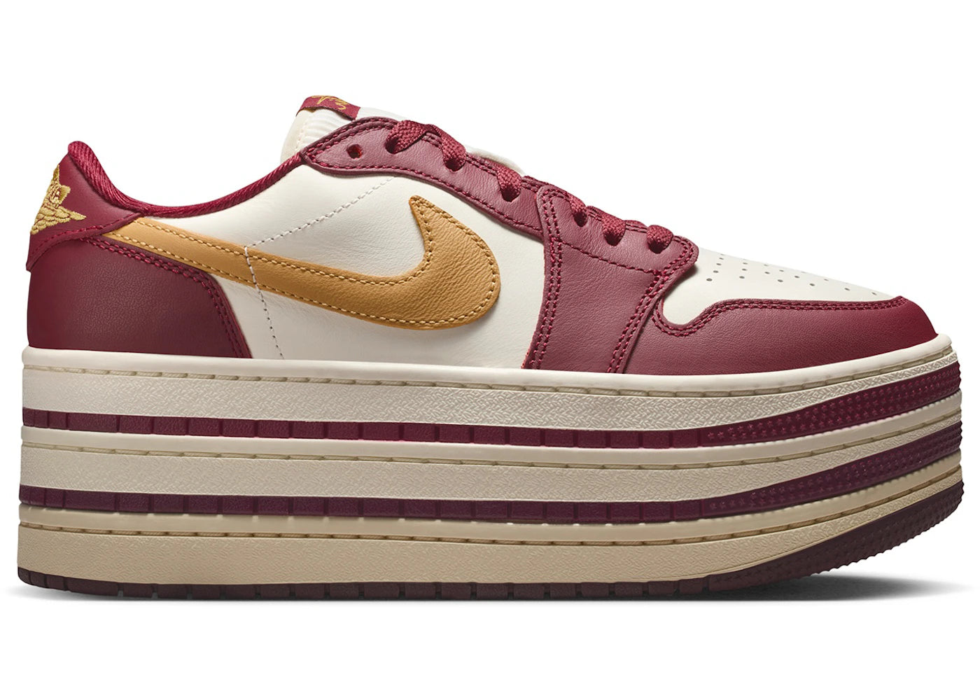 Jordan 1 Low Triple Stack Team Red Pale Ivory (Women's)