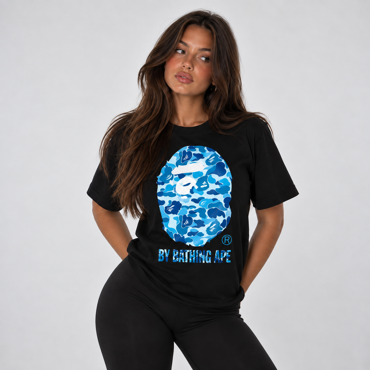 BAPE ABC Camo T-Shirt Black Blue