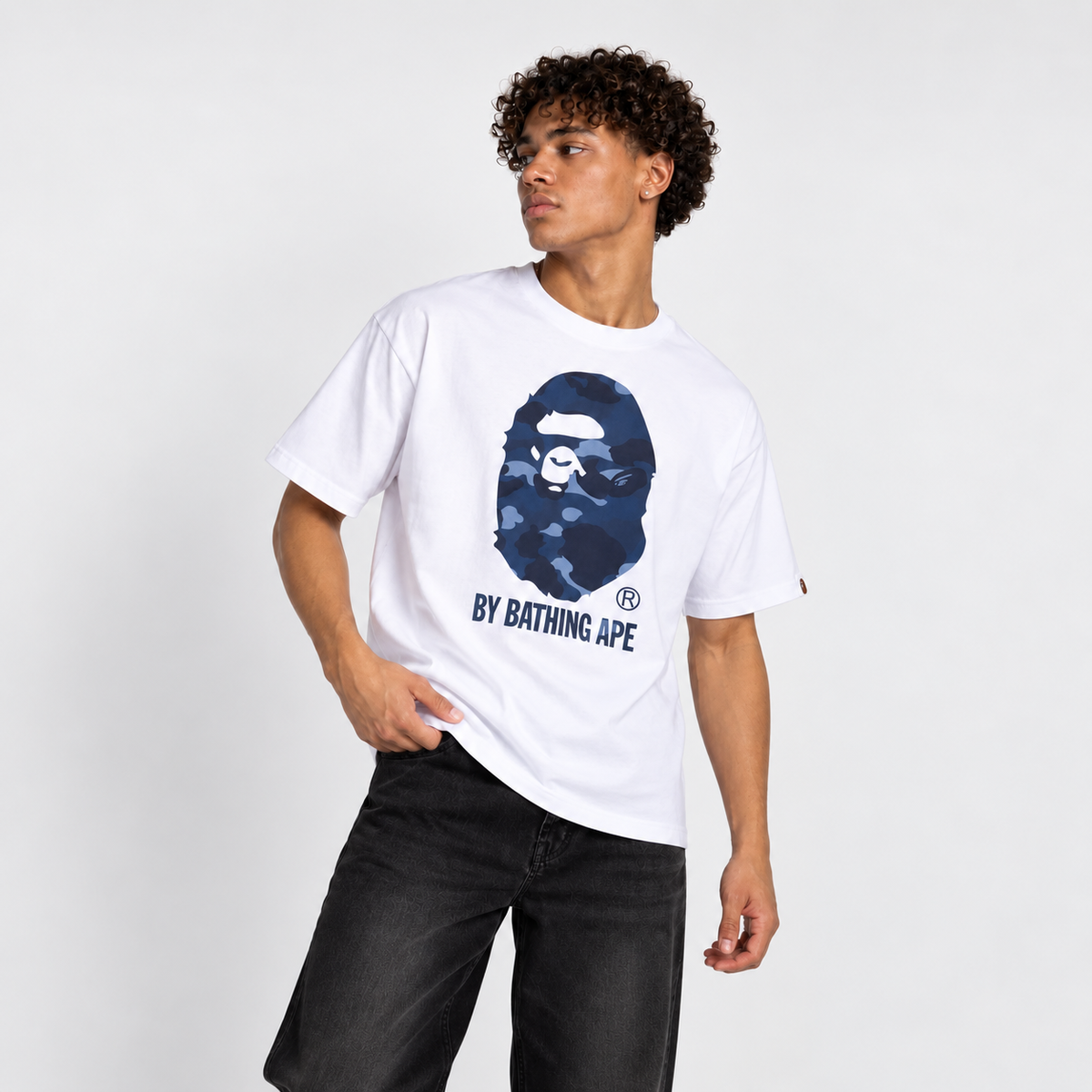 BAPE Color Camo Big Ape Head T-Shirt Navy