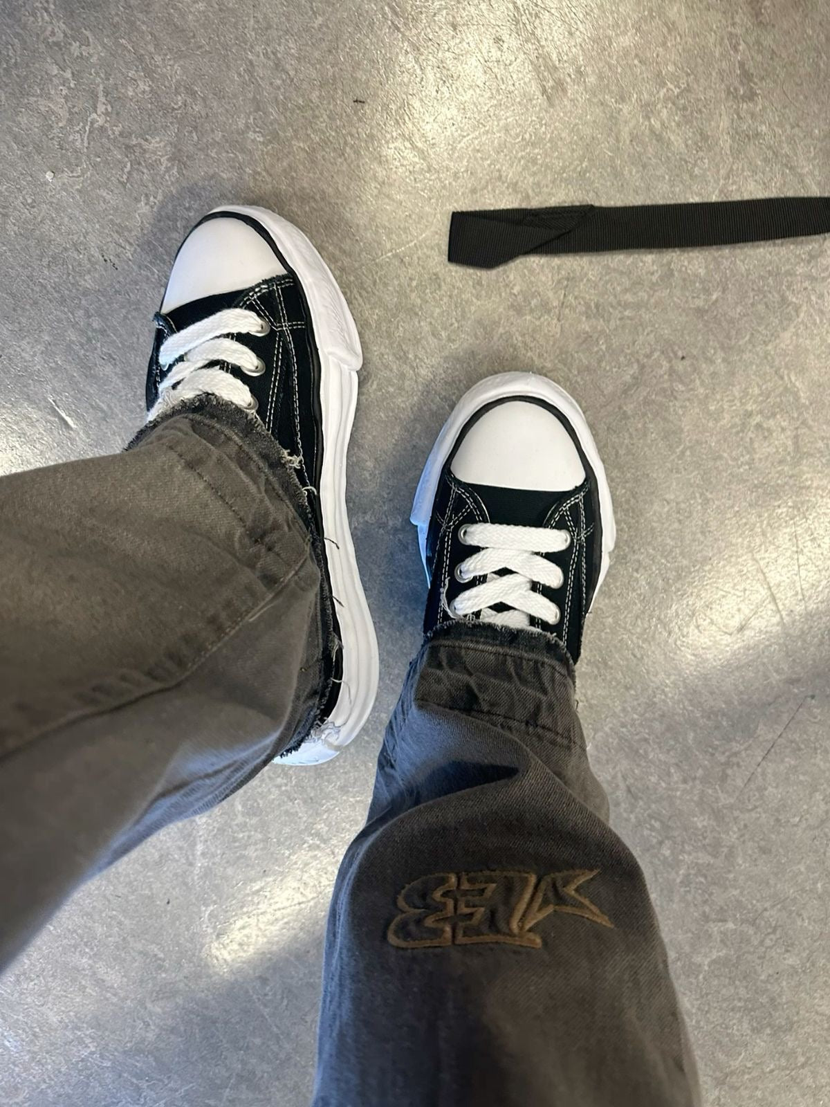 Maison Mihara Yasuhiro Peterson OG Sole Canvas Low Black