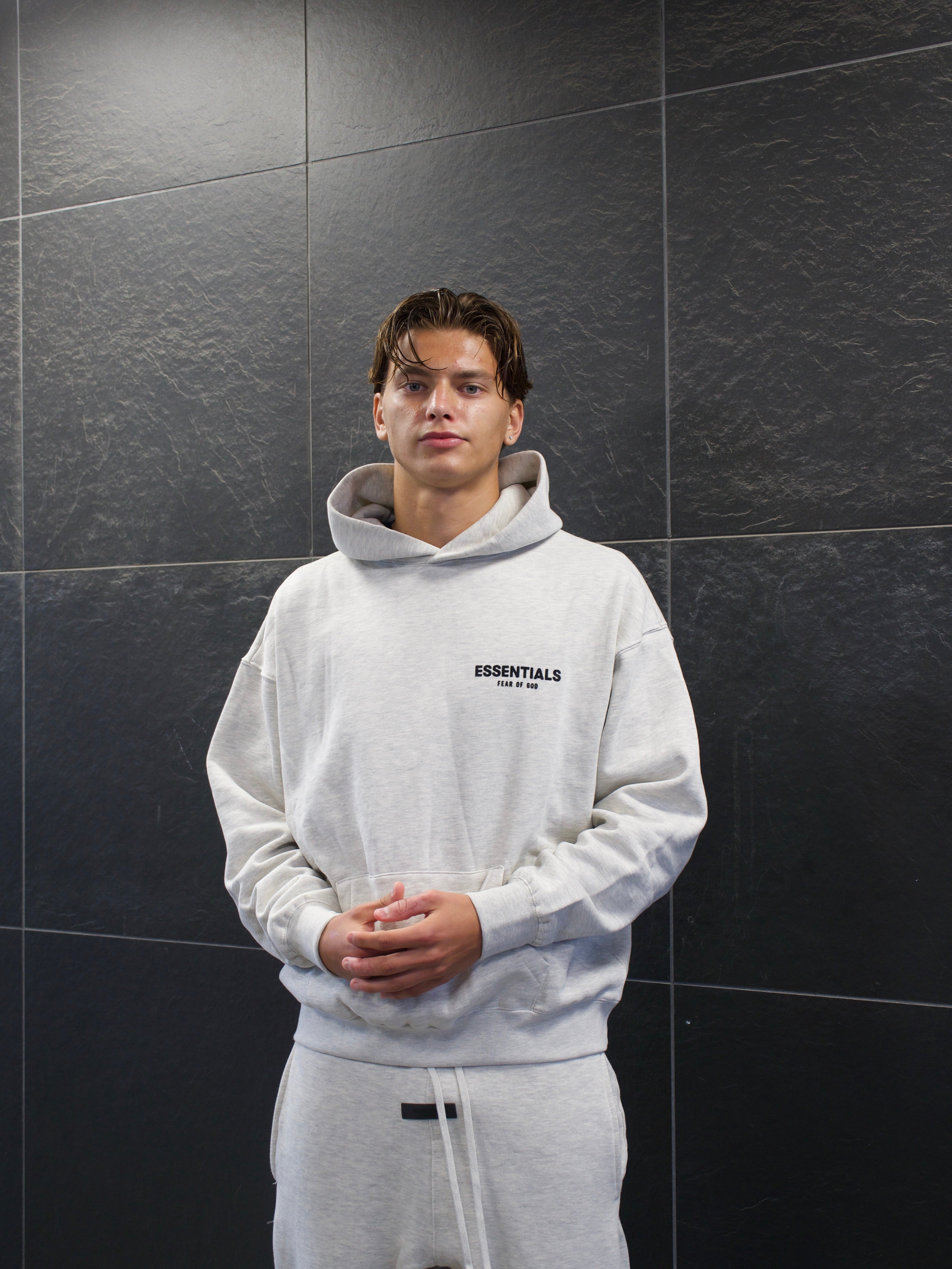 Fear of God Essentials Hoodie 'Light Oatmeal'