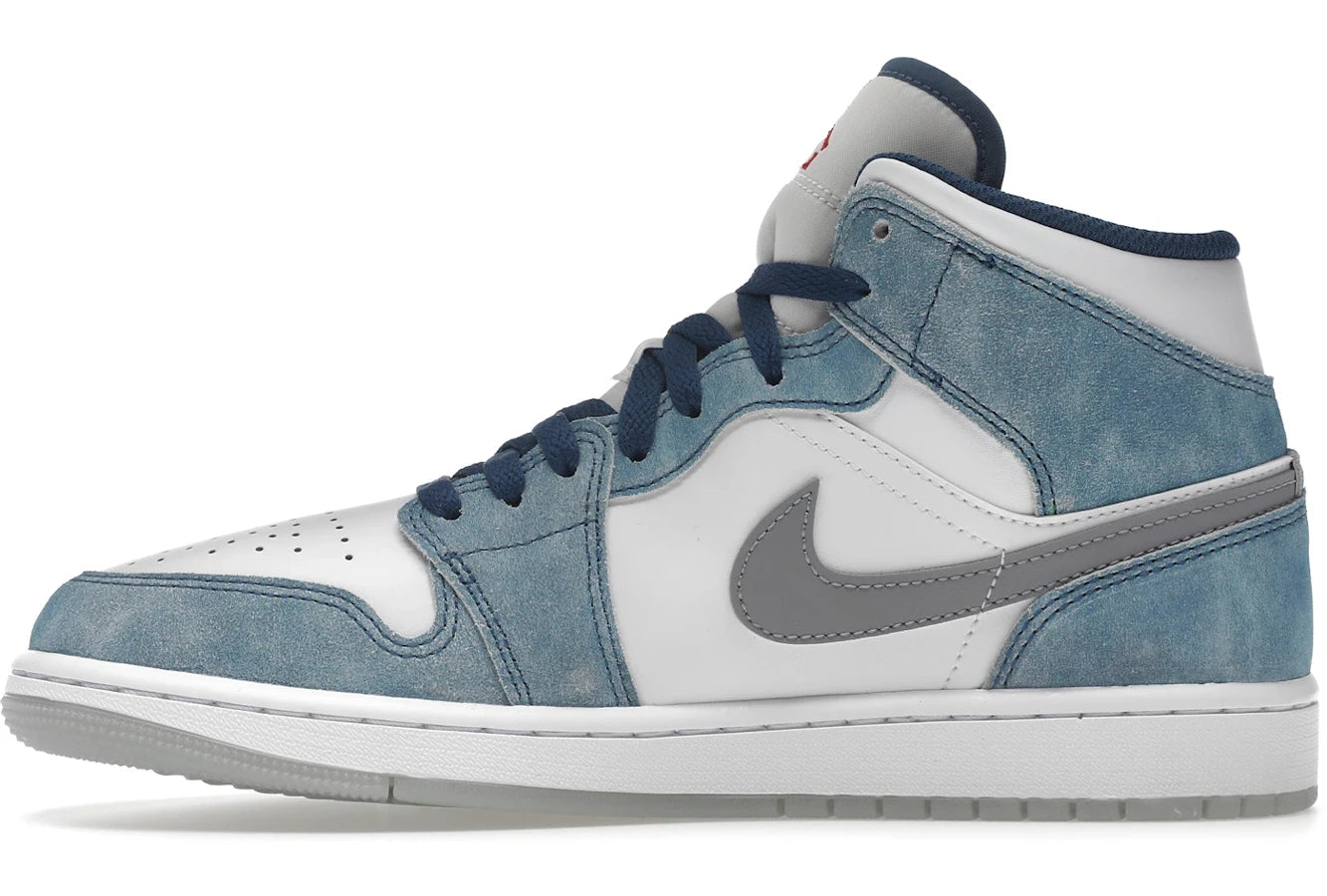 Air Jordan 1 Mid French Blue Fire Red