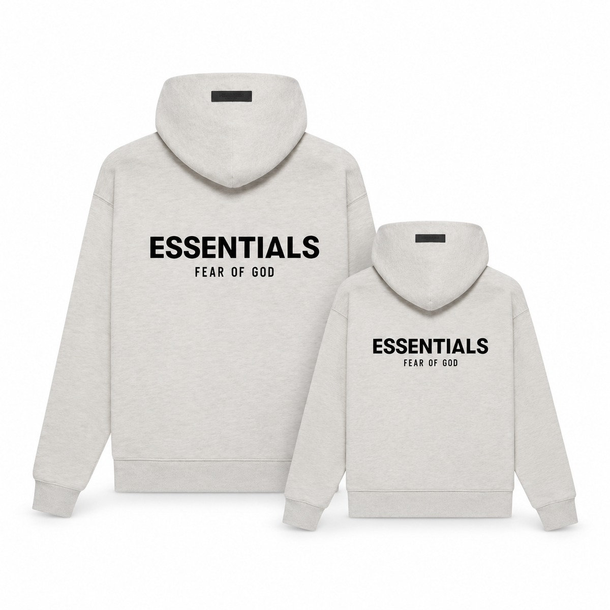Essentials adult and kids Light Oatmeal hoodie bundle