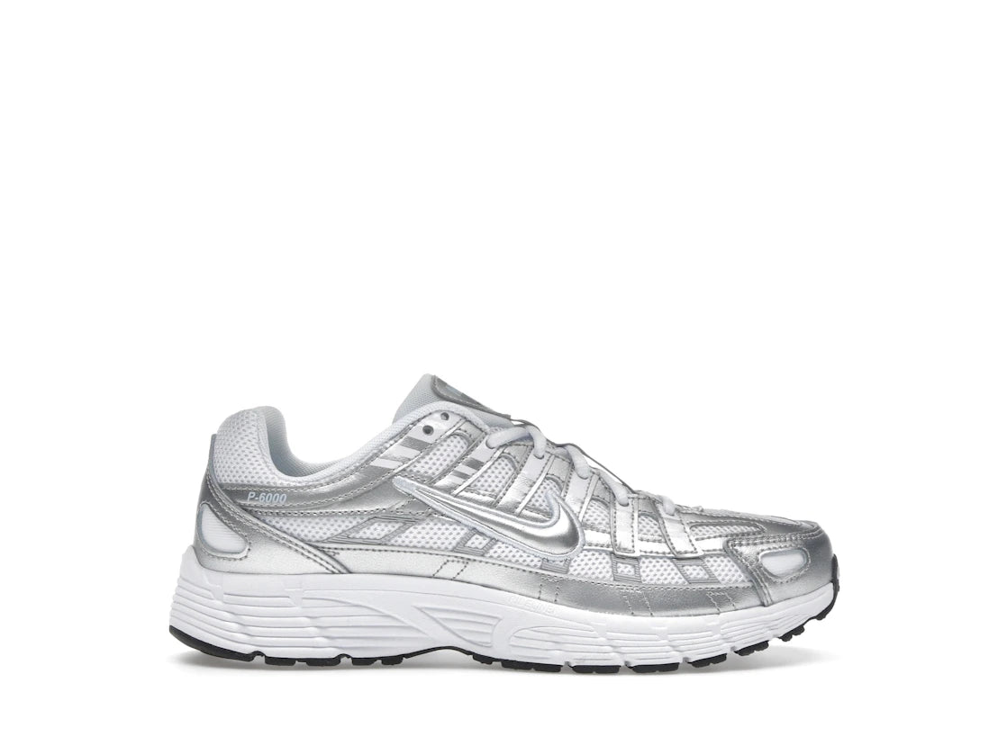 Nike P-6000 White Metallic Silver (GS)