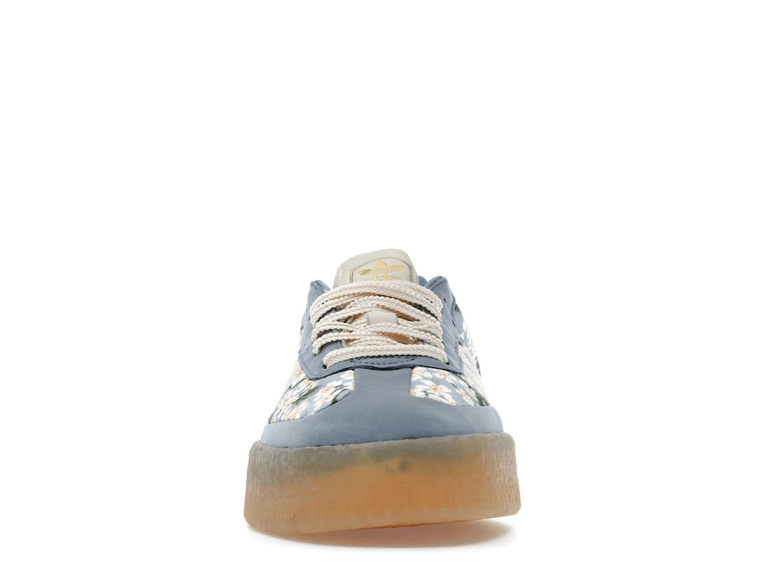 adidas Sambae Liberty London Floral Embroidery Blue Cream White (Women's)