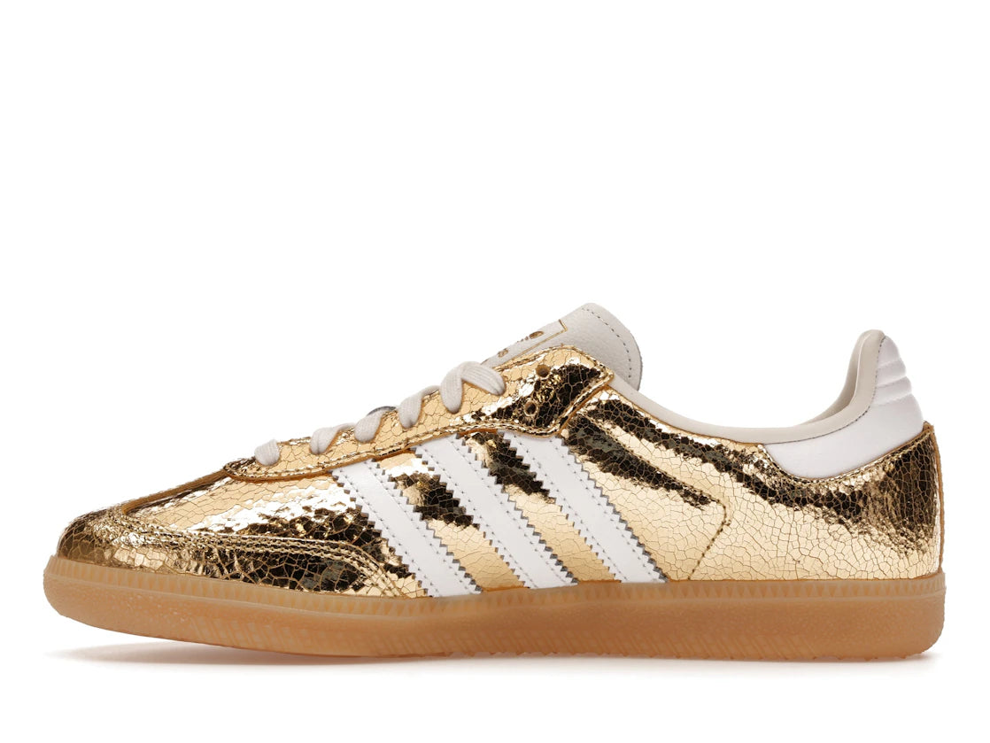 adidas Samba OG Gold Metallic Cracked Leather (Women's)