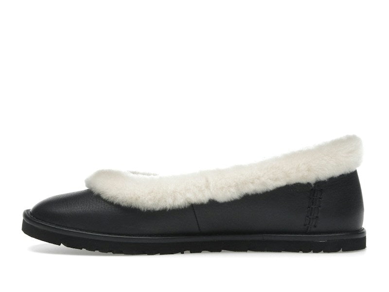 UGG Zora Leather Ballet Flat Black (Women's)
