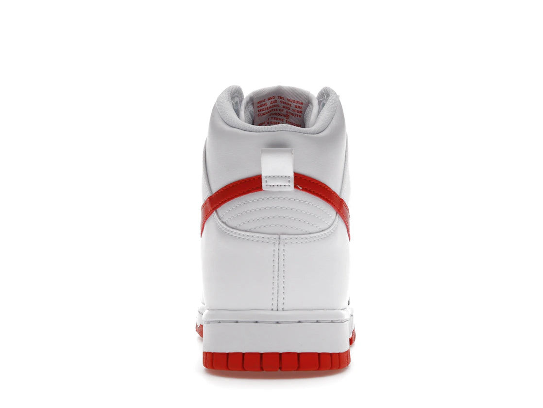 Nike Dunk High White Picante Red