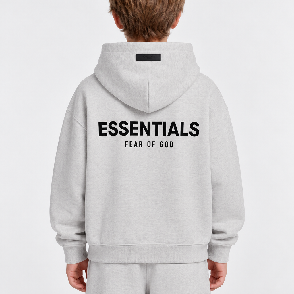 Fear of God Essentials Hoodie Light Oatmeal (Kids)