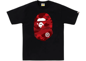 BAPE Color Camo Big Ape Head T-Shirt Black Red